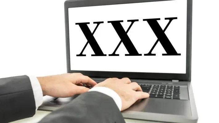 man watching adult contents