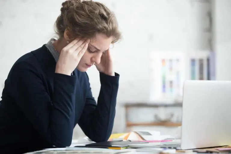 stressed businesswoman