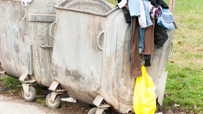 thrown away clothing