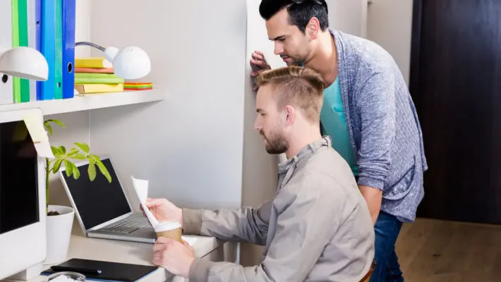 gay couple at office