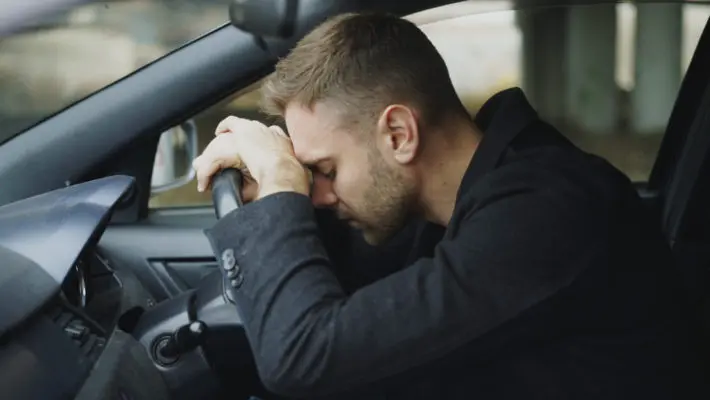 stressed motorist