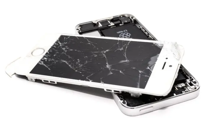 accident broken cellphone