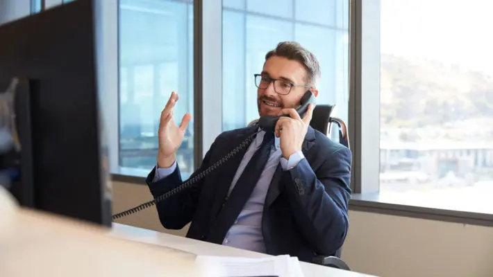 speaking on the phone