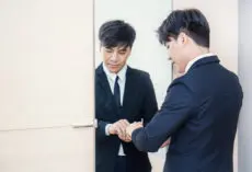 man in mirror
