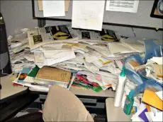 messy desk