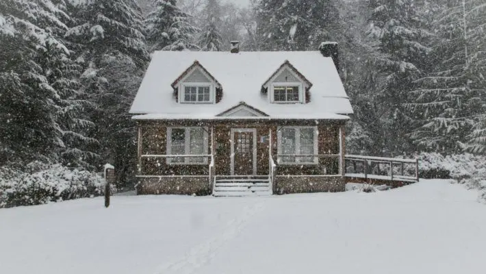 House in snow