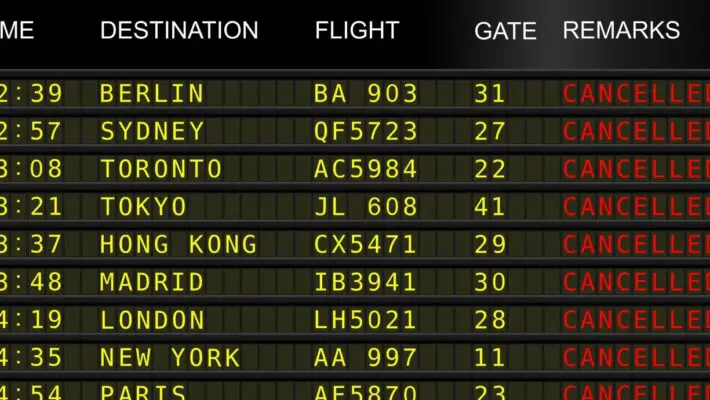 Flight cancelled