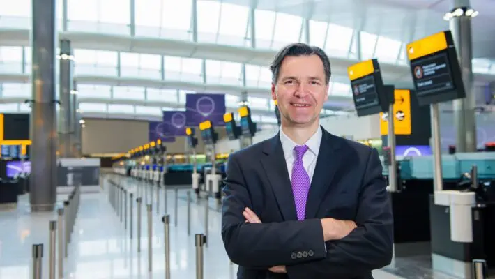 John Holland-Kaye at Heathrow Airport