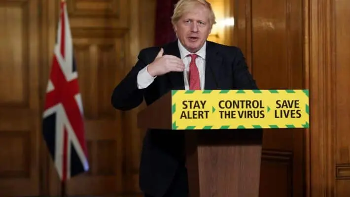 Boris at podium