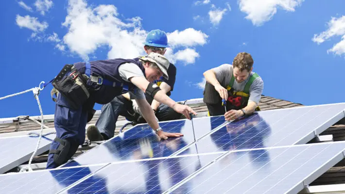 Solar panel installation