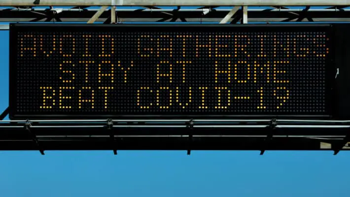 Sign: BEAT COVID-19