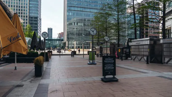 Empty Canary Wharf - Covid 19
