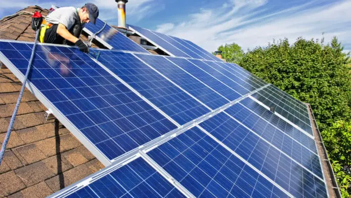 Solar panel installation