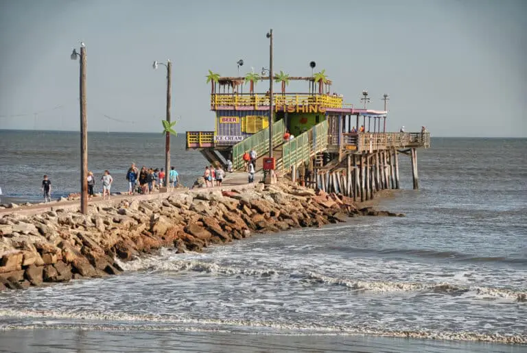 Beach and sea of Galveston, Texas