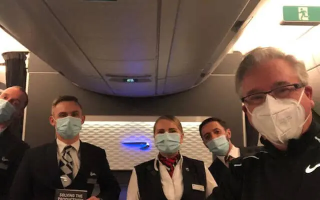 Tim Ringo with BA Flight crew