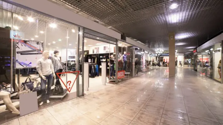 empty shopping mall