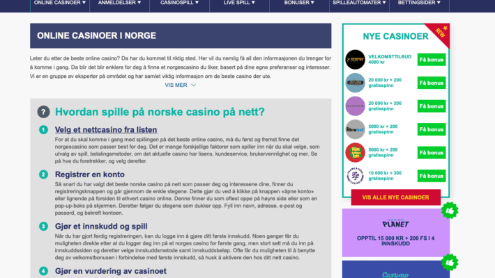 Casinopånett.eu is an innovative project that was originally initiated in 2014. Now, in 2020, Scanteam.pro has chosen to relaunch this project.