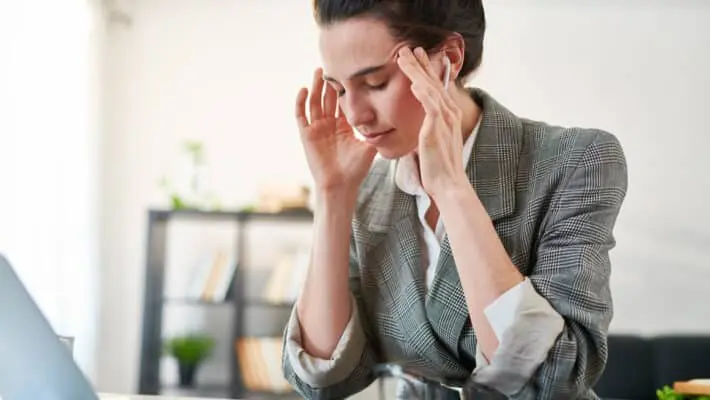 Stressed Businesswoman at Work