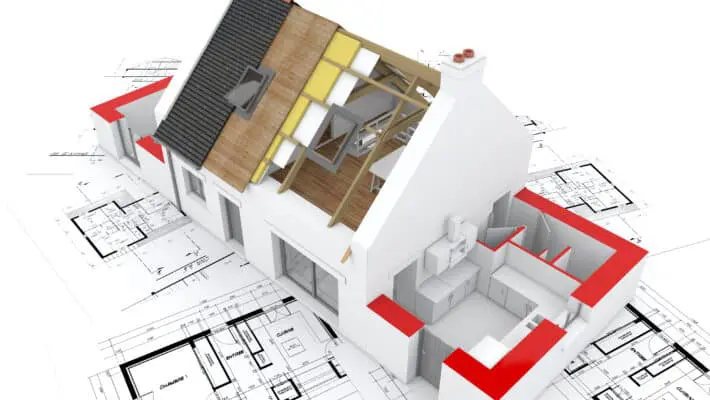 3d,Rendering,Of,A,House,Under,Construction,On,Top,Of