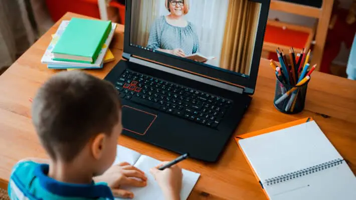 Distance,Learning,Online,Education.,A,Schoolboy,Boy,Studies,At,Home