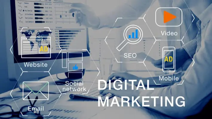 Concept,Of,Digital,Marketing,Media,(website,Ad,,Email,,Social,Network,