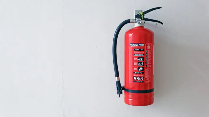 A,Fire,Extinguisher,On,The,Wall