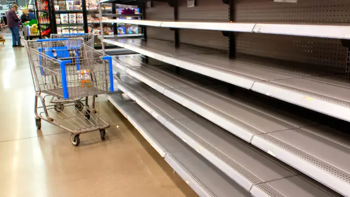 empty shelves