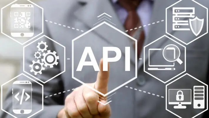 Businessman,Touched,Api,Acronym,Word,Icon,On,Virtual,Screen,On