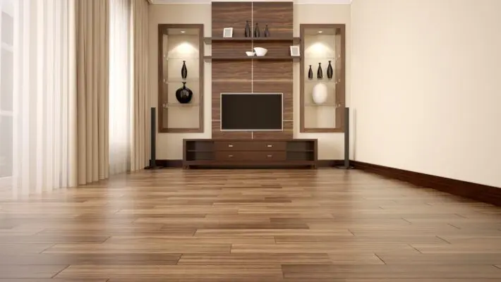 Comfortable,Contemporary,Living,Room,With,Tv-unit.,Wooden,Floor.,3d,Render.