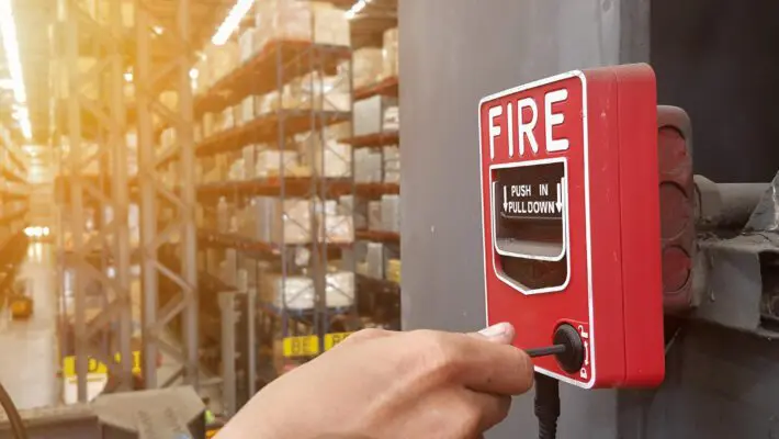 Test,Red,Manual,Fire,Alarm,Station,In,The,Warehouse