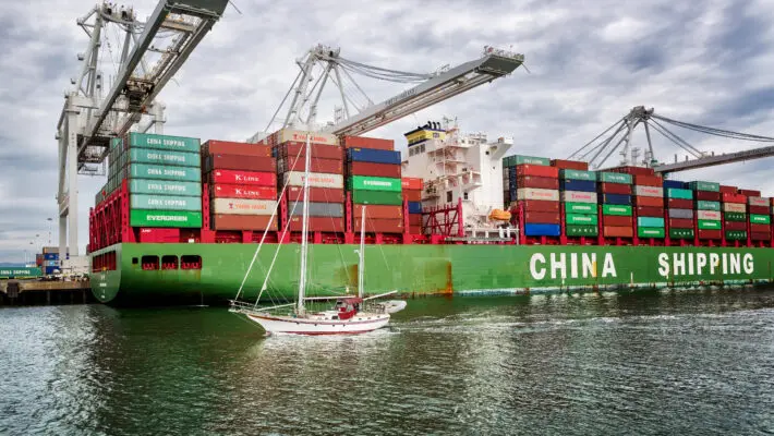 Chinese shipping port
