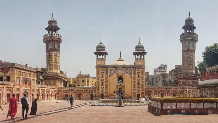 The,Wazir,Khan,Mosque,located,In,The,Walled,City,Of,Lahore,