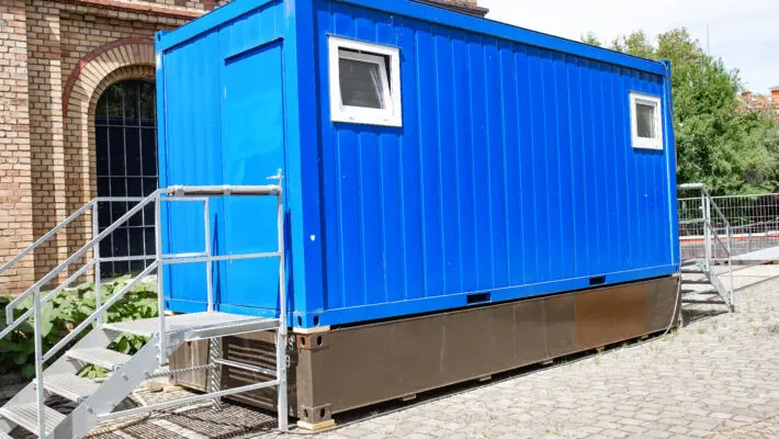 Mobile,Building,In,Industrial,Or,Construction,Site