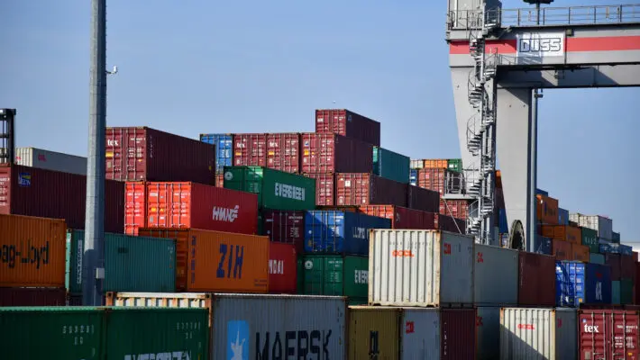 Containers pile up at Felixstowe