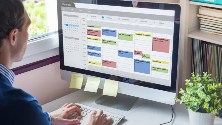 Calendar,Software,Showing,Busy,Schedule,Of,Manager,With,Many,Meetings,