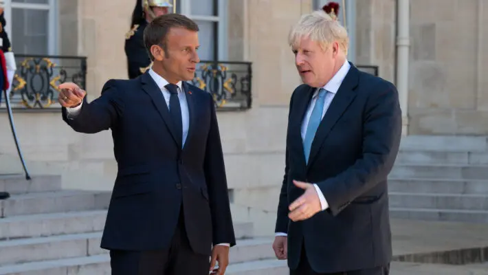 Boris Johnson has announced almost £10 billion of overseas investment in Britain before a global summit in an attempt to trump Emmanuel Macron’s efforts to lure businesses to France.