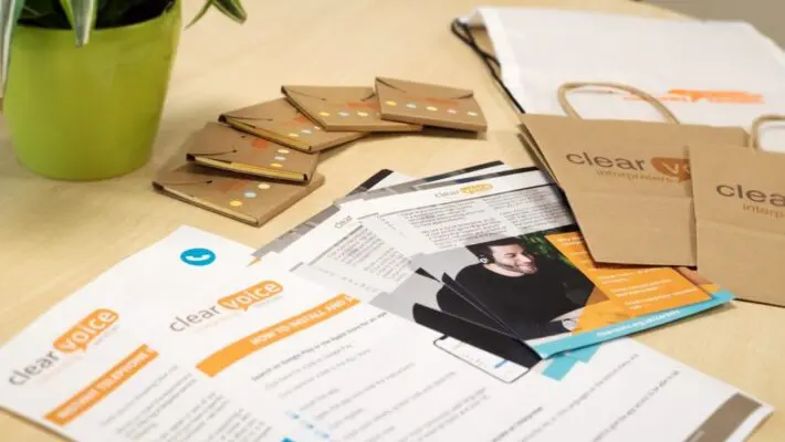 Clear Voice, an award-winning social enterprise offering language services, specialising in on demand telephone interpreting, face-to-face appointments, and translation services. 