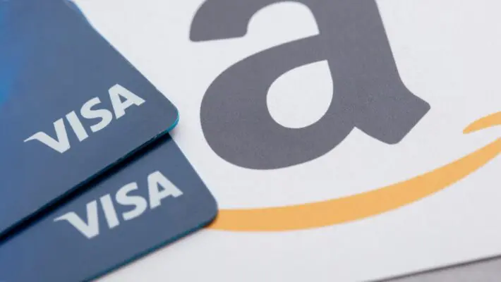 London,,Uk,-,November,2021:,Amazon,And,Visa,Logos.,Amazon