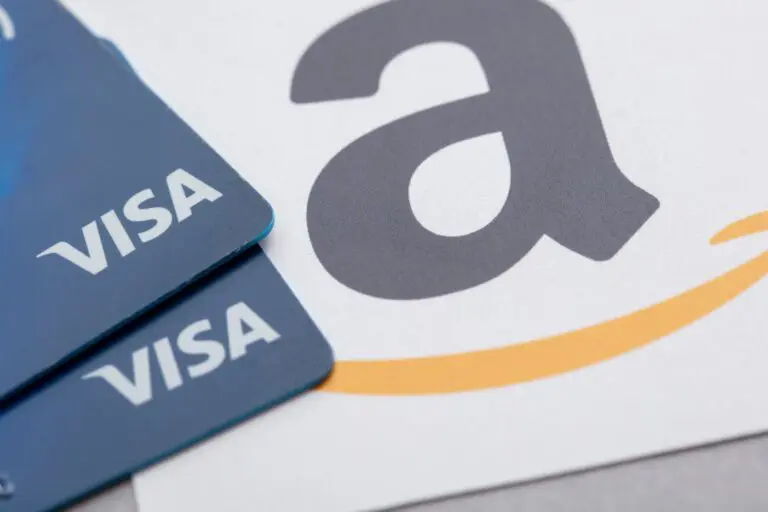 London,,Uk,-,November,2021:,Amazon,And,Visa,Logos.,Amazon