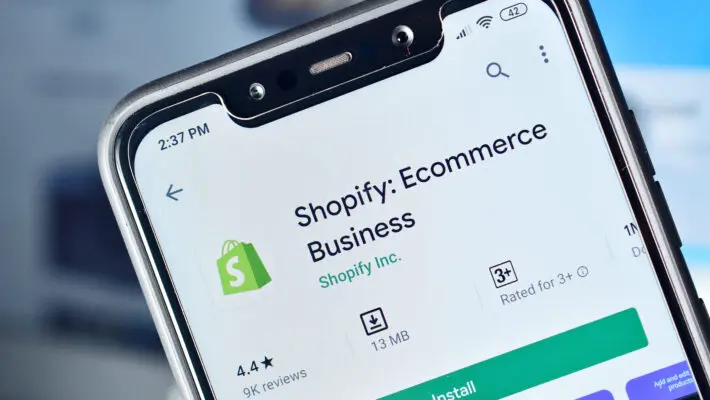 New,Delhi,,India,-,March,9,,2020:,Shopify,Ecommerce,Business