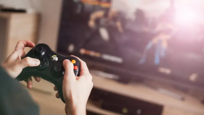 The,Guy,Is,Playing,On,The,Console