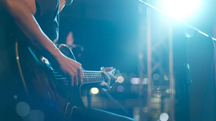 Guitarist,On,Stage,For,Background,,Soft,And,Blur,Concept