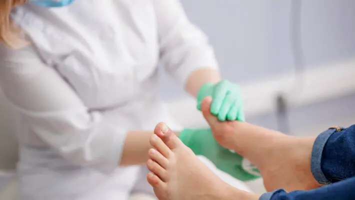 Doctor,,The,Podiatrist,Examines,The,Foot