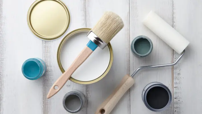 Paint,Brush,,Sponge,Roller,,Paints,,Waxes,And,Other,Painting,Or