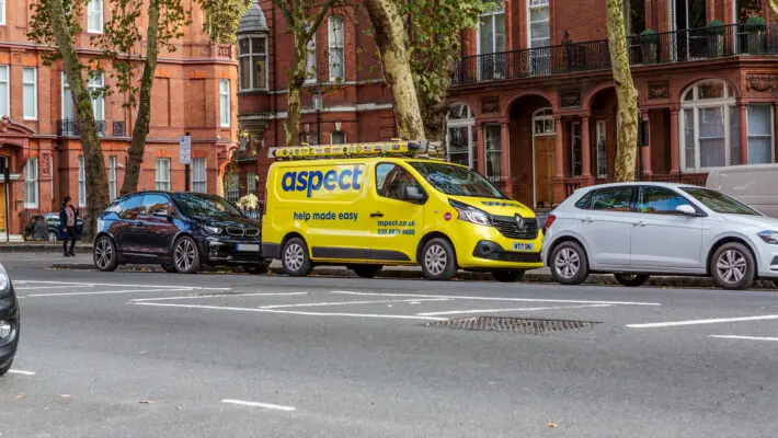Aspect is the well-known property maintenance company in London that is recognised for its signature yellow and blue vans, which are a common sight on the roads of London.
