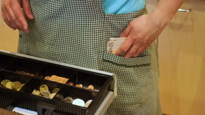 Employee theft has jumped by a fifth as the rising cost of living triggers a wave of workplace crime, new data suggests.
