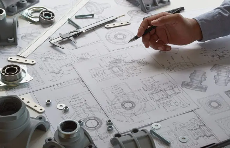 Engineer,Technician,Designing,Drawings,Mechanicalâ,Parts,Engineering,Engine,Manufacturing,Factory