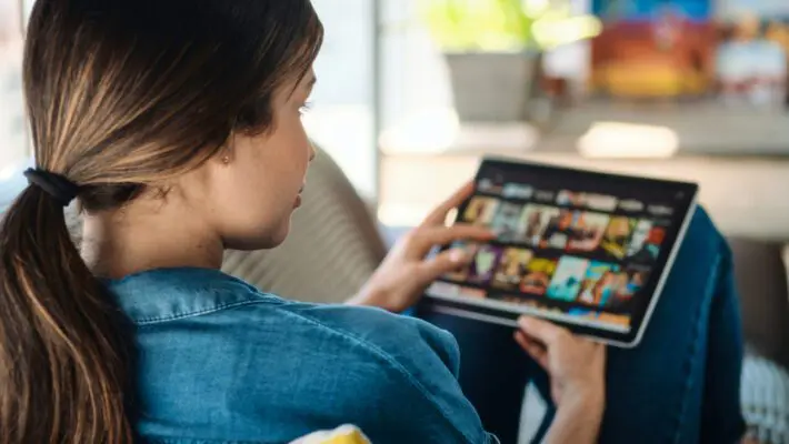 Britons cut back on food shopping and dining out last month, but spent more on streaming subscriptions.