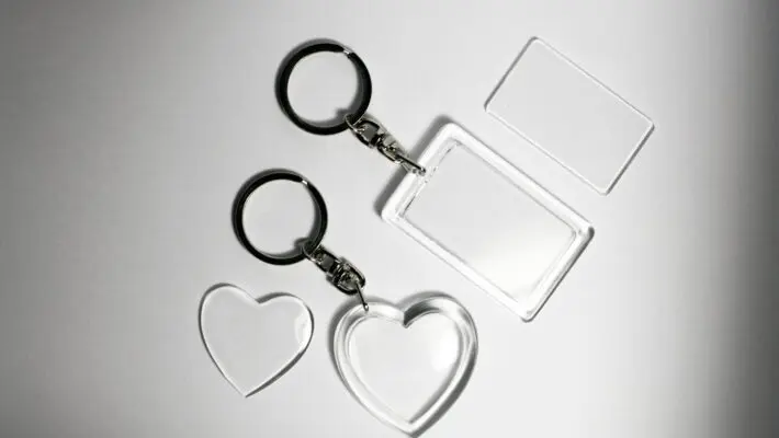 Heart,Shape,And,Rectangle,Shape,Acrylic,Keychain