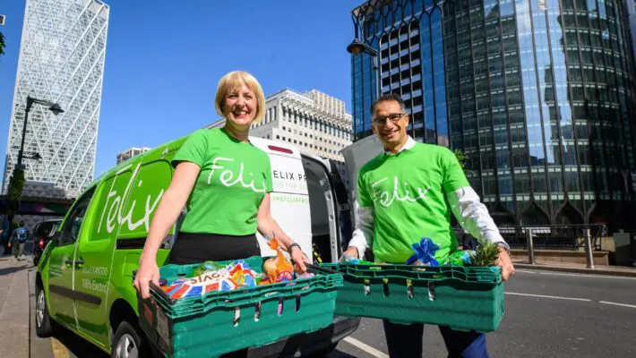 Canary Wharf Group and The Felix Project, a food redistribution charity have agreed a long-term partnership that will see them join forces to tackle food poverty in London.